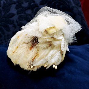 Vintage - 1954 Bridal Half-Hat With Original Box & Reciept